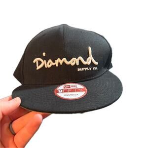 Diamond Supply Co Black White 9fifty Snapback Hat New Era Green Underbill